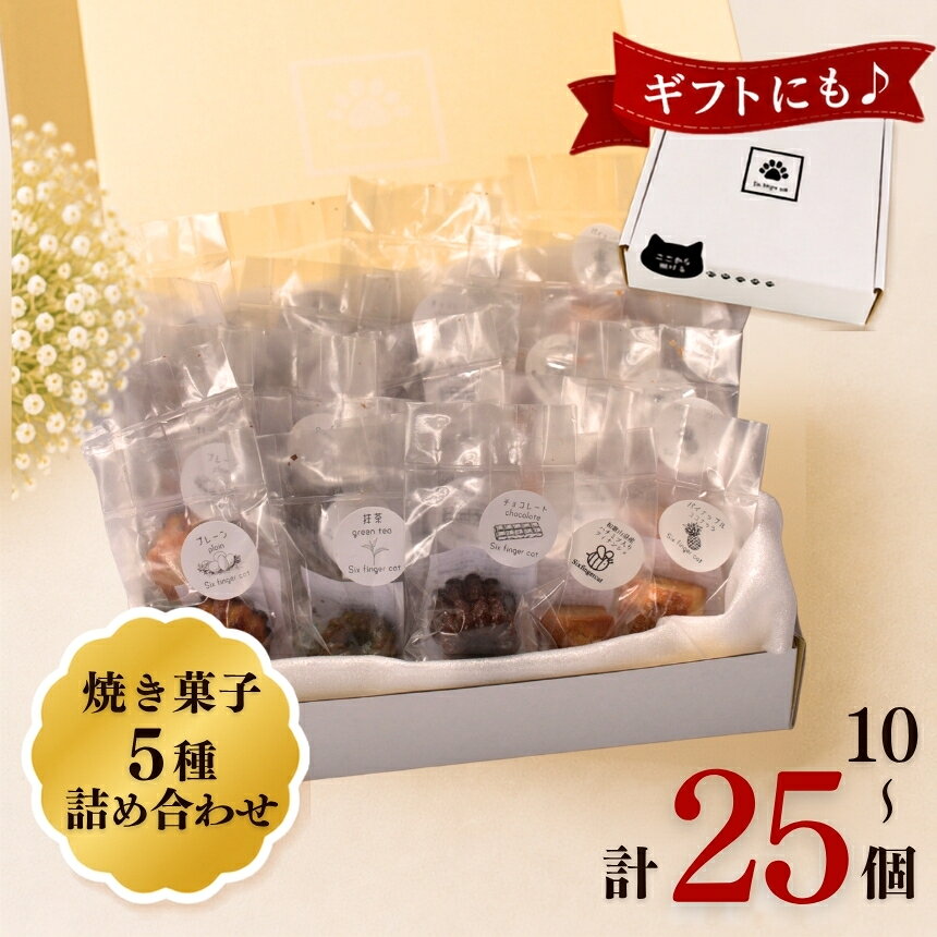 【ふるさと納税】選べる 内容量 焼き菓子 5種類　詰め合わせ 10~25個 セット | 有限会社YOPP 5種類 贅沢 詰め合わせ カヌレ フィナンシェ パウンドケーキ しっとり バター 風味 味わい ご褒美 家族 友人 大満足 手軽 特別 スイーツ プチギフト ギフト プレゼント