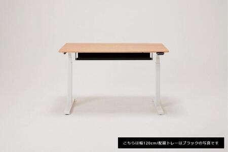 【幅160cm】【オーク】【配線トレー付】電動昇降デスク 無垢材 パソコンデスク WAAKstandingPro