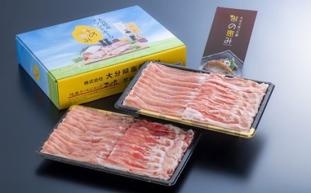 E-30 （合計2kg）中川さんちの米の恵み豚しゃぶセット【豊後高田市限定】