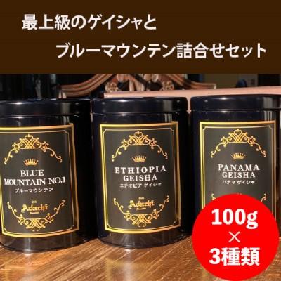 ふるさと納税 関市 ブルーマウンテン エチオピアゲイシャ パナマゲイシャ 100g (約10杯分)×3種類<詰め合わせ> |  | 01