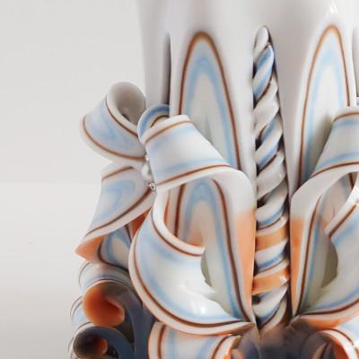 ふるさと納税 丹波篠山市 丹波篠山市製 彫刻キャンドル オレンジ×ブルー 1点 |  | 02