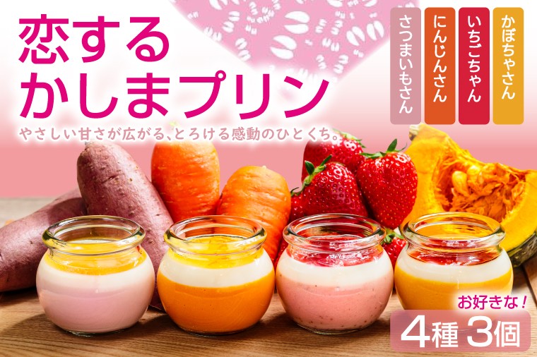 
            ＼恋するかしまプリン 3個セット ／とろける スイーツ やさしい甘さ ベジタブル フルーツ  ジュレ 茨城県 鹿嶋市 (KDN-5)
          