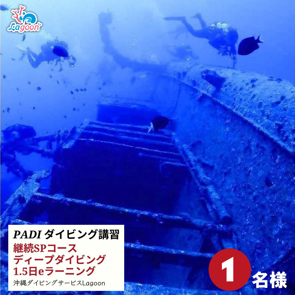 チケット PADIダイビング講習 ｜ ディープダイバー（1.5日eラーニング）【恩納村ラグーン】