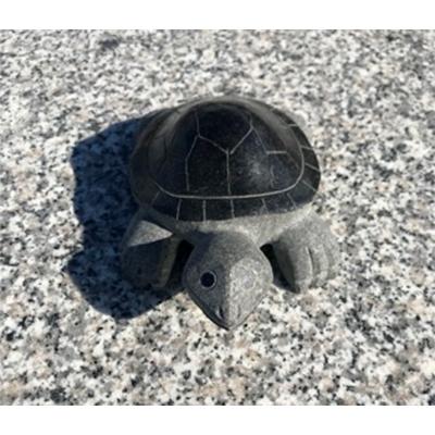 ふるさと納税 利府町 黒御影石　亀の置物
