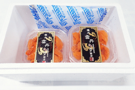 無添加むきたてエゾバフンウニ(赤系)塩水パック40～50g×4P[2024年1月中旬以降発送] B-14095