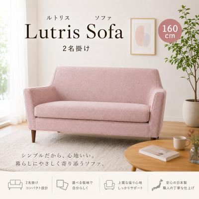 ふるさと納税 大川市 【開梱設置】2名掛け　Lutris(ルトリス)ソファ160cm　選べるカラーと脚部素材(大川市)