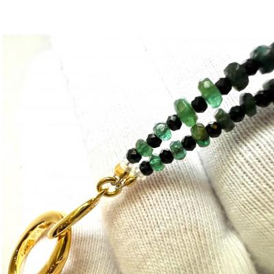 ふるさと納税 山梨県 エメラルド ブラックスピネル 2連 ロングネックレス |  | 03