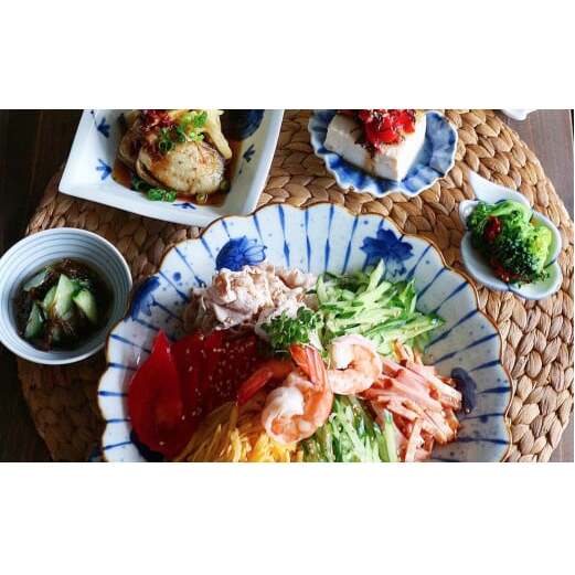 有田焼 十草花散らし8寸盛皿 2枚入 まるぶん A40-258_イメージ2