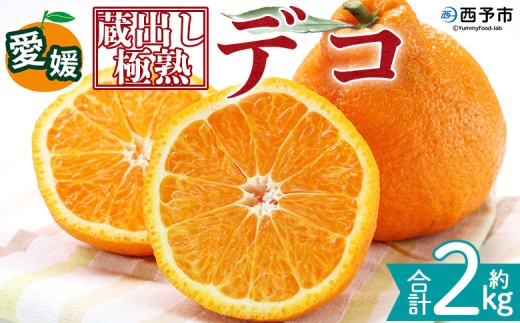 ＜蔵出し極熟デコ 約2kg＞『2027年4月上旬～8月下旬迄に順次発送予定』 でこぽん デコポン 不知火 しらぬい 熟成 くら 貯蔵 みかん 蜜柑 柑橘 かんきつ 果物 くだもの フルーツ ミカン 愛媛 国産 特産品 株式会社三代目みかん職人 愛媛県 西予市【冷蔵】