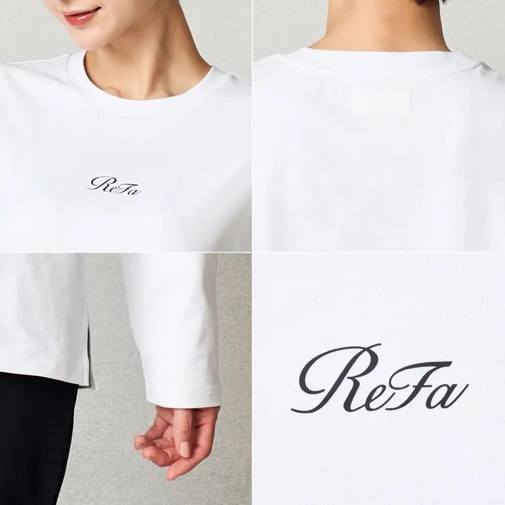 【ブラック LLサイズ】リファ バイタルテック コンフォートジャージー クルーネックロングTシャツ