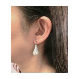 淡水真珠大ぶりバロックイヤリング【配送不可地域：沖縄県】【1558781】