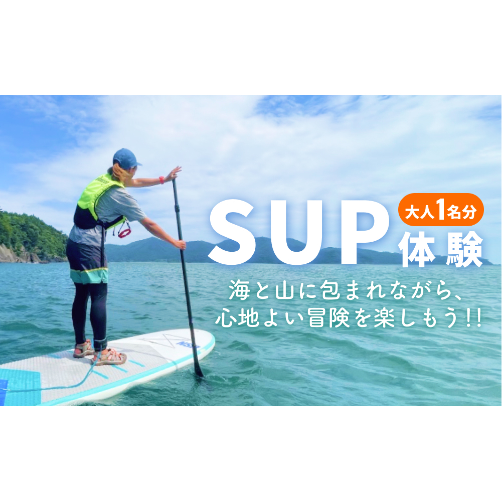 SUP体験 大人１名様分 ふるさと納税で贈る、海と一体になる特別なSUPでのひととき。海と山に包まれながら、心地よい冒険を楽しもう！！