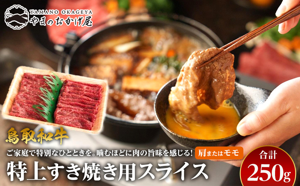 42.鳥取和牛　特上赤身すき焼き用スライス　肩またはモモ　250g 313726_AJ039