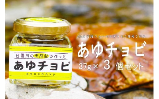 
【和歌山県日置川産天然鮎使用】あゆチョビ 3個セット
