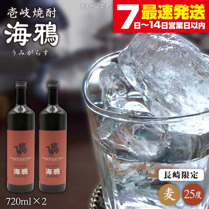 【ふるさと納税】【年内発送】麦焼酎 海鴉 720ml×2本（25度）《壱岐市》【天下御免】[JDB034] 焼酎 壱岐焼酎 むぎ焼酎 本格焼酎 お酒 熟成 ギフト プレゼント 地酒 飲み比べ セット 16000 16000円
