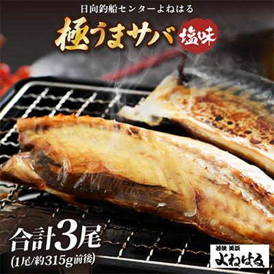 ふるさと納税 美浜町 よねはるお薦めの極うまサバ【塩味】3尾