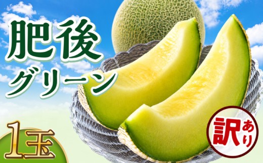訳あり 肥後グリーン 1玉 【2026年7月上旬〜7月下旬頃発送予定】 めろん ワケアリ フルーツ 果物 メロン 青肉メロン めろん 肥後グリーン 熊本 熊本県 九州 国産 規格外 不揃い 高糖度 やわらかい 果汁 果肉 美味しい 絶品 産地直送 くまふる