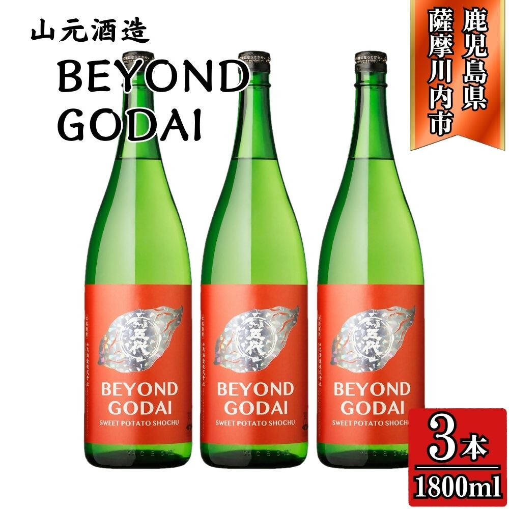 【ふるさと納税】BEYOND GODAI ビヨンドゴダイ 芋焼酎 25度 1800ml×3本 山元酒造 CSR-811 GSR-505 焼酎 本格焼酎 芋焼酎 本格芋焼酎 五代 BEYOND GODAI ビヨンドゴダイ 酒 アルコール フルーティー ギフト 贈り物 鹿児島県 薩摩川内市 送料無料