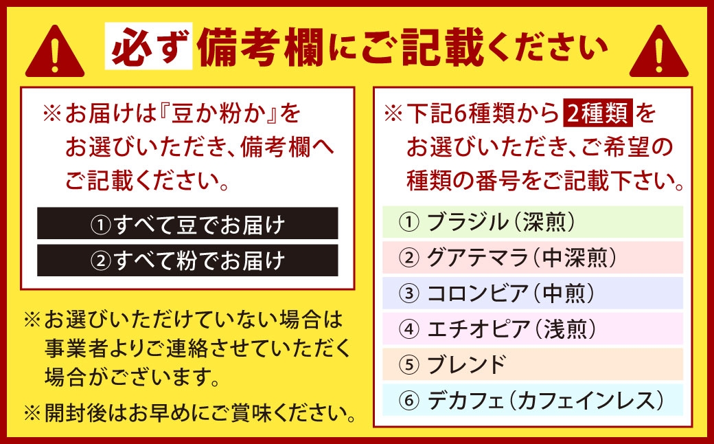 スペシャルティコーヒー190g×2種