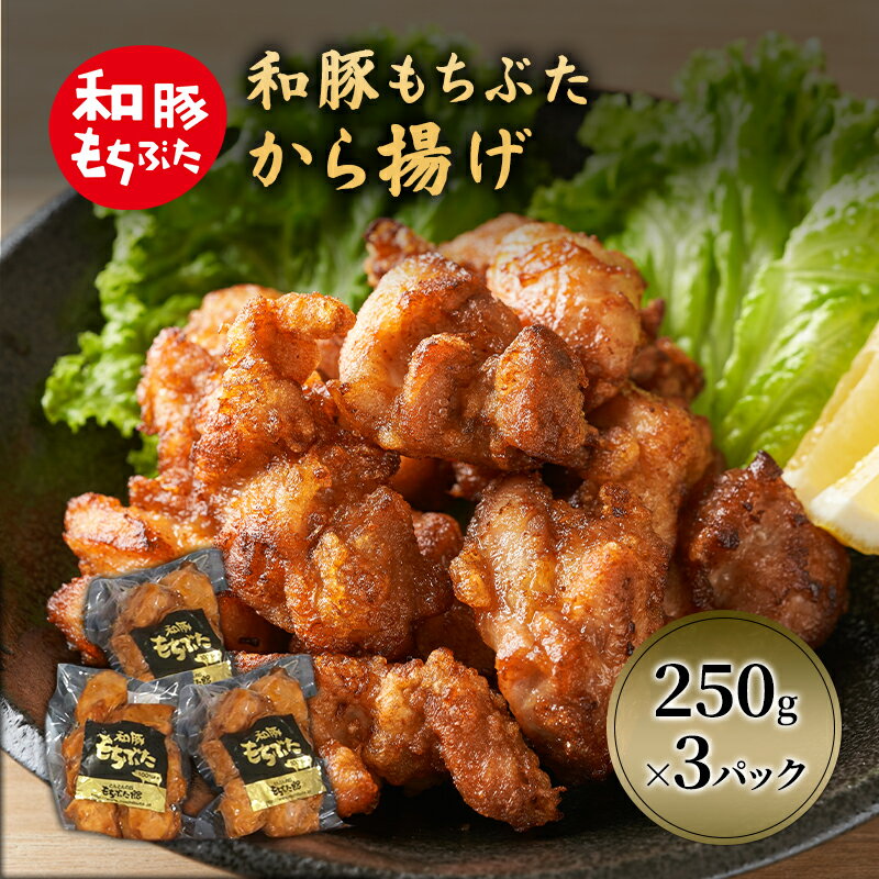 【ふるさと納税】和豚 もちぶた から揚げ 3パック 約250g×3 豚肉 ポーク 肉 豚 国産 宮城県産 温めるだけ 簡単 レトルト アウトドア 包装 食卓 ご飯 小分け 時短