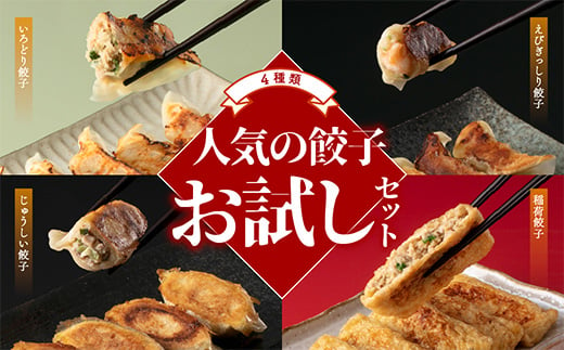 
人気餃子の4種類お試しセット 冷凍 焼餃子 水餃子 中華 ぎょうざ ギョーザ お弁当 おかず F4H-0218
