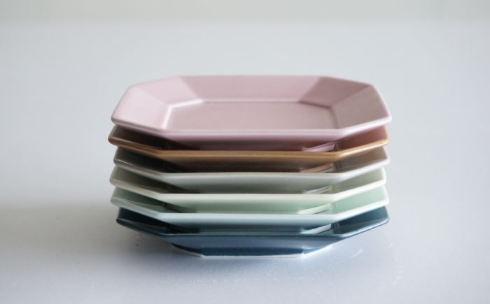 RA43 【波佐見焼】DAILY MAT シリーズ 角小皿 6色セット【永峰製磁】-3