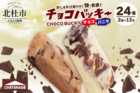 【シャトレーゼ】チョコバッキーバニラ＆チョコ詰合せ24本入  アイス 詰め合わせ セット 2種類 デザート おすすめ 人気 山梨県 北杜市 バレンタイン ホワイトデー