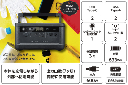 M5-03C日産リーフリユースバッテリーポータブル電源 IPB01G　ソーラーパネルセット 【KENWOOD】【 FN-Limited-PR 】