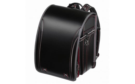 【クロ×アカステッチ＊背クロ】フィットちゃんランドセル　グッドボーイ安ピカッ楽ッション