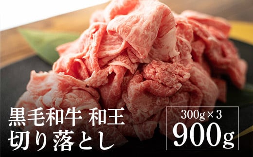 熊本県産 黒毛和牛 和王 切り落し 300g×3 計900g 牛肉