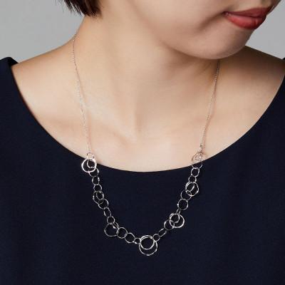 ふるさと納税 魚津市 K18WG バブルデザインチェーンネックレス |  | 03