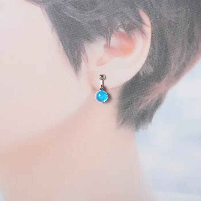 ジュエリー イヤリング アクセサリー 湖水 ガラス細工 ハンドメイド 手作り 北海道 弟子屈町 2465