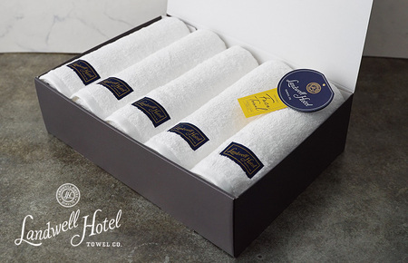 Landwell Hotel フェイスタオル 5枚 ホワイト ギフト 贈り物 ／ 人気の日用品 タオル 泉州タオル 国産タオル 泉州タオル 泉佐野タオル 日本タオル 吸水タオル 綿100％タオル 普段