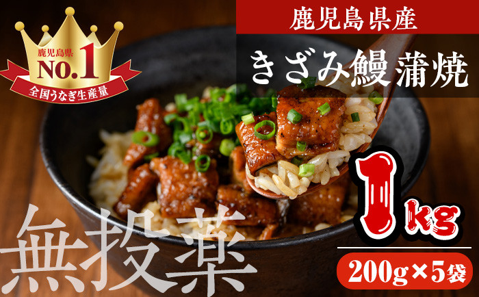 
                  鹿児島県産うなぎきざみ蒲焼セット (200g×5袋) 鰻 ウナギ きざみ うな重 ひつまぶし かばやき 九州産 国産 冷凍 真空パックうなぎ 蒲焼き【西日本養鰻】B176
                