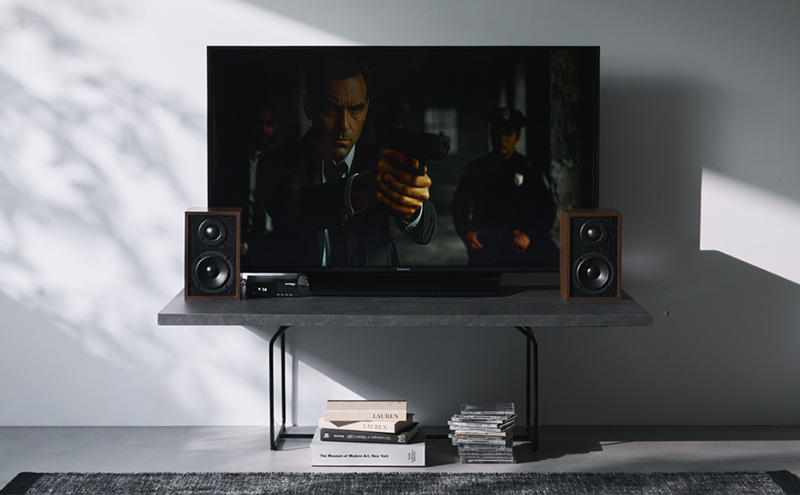 テレビ用アンプ＆ブックシェルフ型スピーカーセット SWD-TV1SET1 小型 コンパクト セット