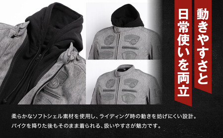 【デグナー】ソフトシェルジャケット[22WJ-10] ブラック Lサイズ｜京都 バイクギア 人気ブランド ジャケット バイク