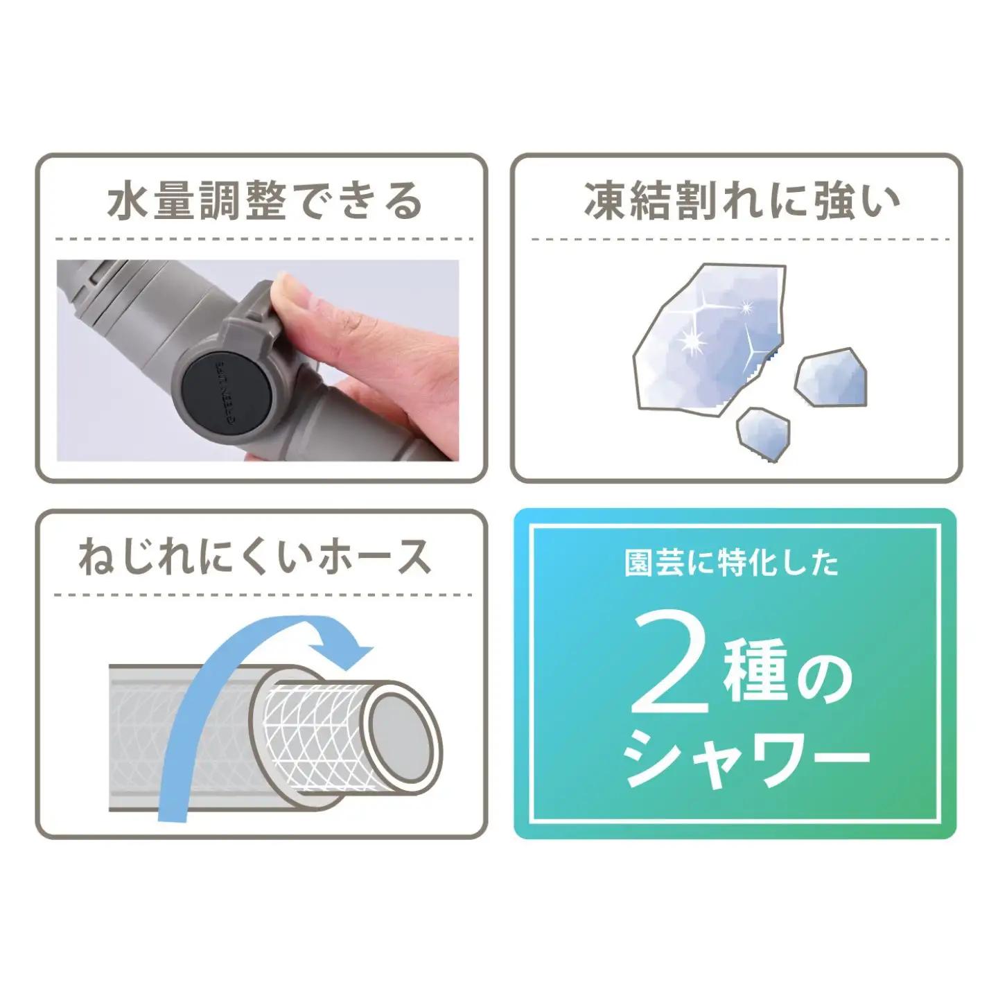 園芸鋳物ホースリール Gフローラ 20ｍ サンドグレー グリーンライフ