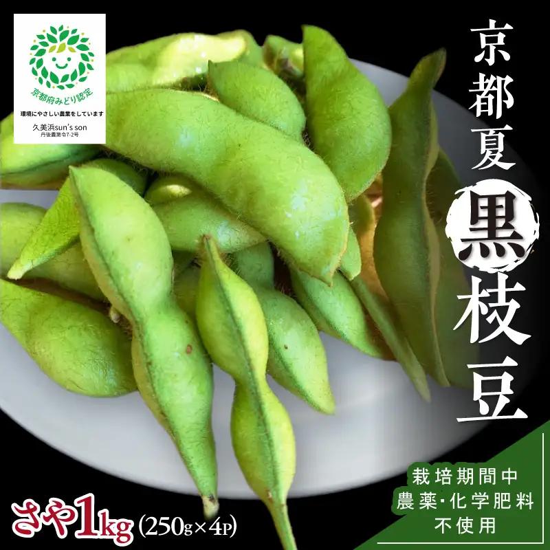 【先行予約／数量限定40】京都夏黒枝豆さや 1kg（2026年7月中旬～発送） 枝豆