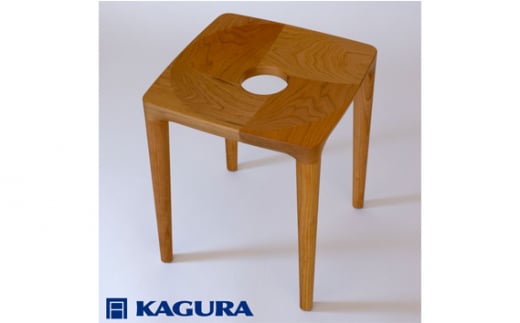 家具蔵 KAGURA スツールエミネント チェリー材 インテリア 天然木 手作業 天然木 高級木材 無添加 安全 ジャパニーズモダン 高級家具 熟練 無着色 おしゃれ 天然木無垢材 コンパクト シンプル ho0977