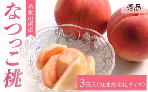 【大玉限定】和歌山県産 なつっこ《秀品》 3玉入り（3Lまたは4Lサイズ）【7月中旬より発送】【MG29】