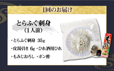 【全6回定期便】とらふぐ 刺身 （1人前） [JDT022] 60000 60000円 6万円 ふぐ フグ とらふぐ トラフグ とらふぐ刺身 トラフグ刺身 とらふぐ刺し トラフグ刺し てっさ ふぐ フ