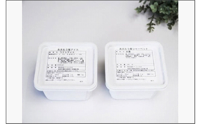 あまおう苺アイスとあまおう苺シャーベットのスペシャルセット　500ｍｌ×各1個