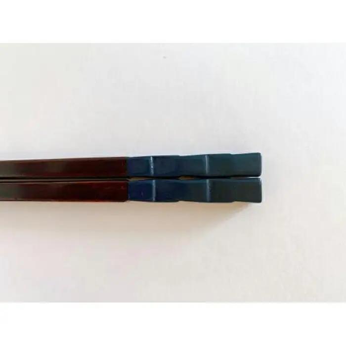 鎌倉彫　箸「市松」勝色　23cm | 箸 伝統工芸  鎌倉彫 市松 人気 おすすめ 勝色 高級 ギフト プレゼント 食器 送料無料 神奈川 鎌倉 箸