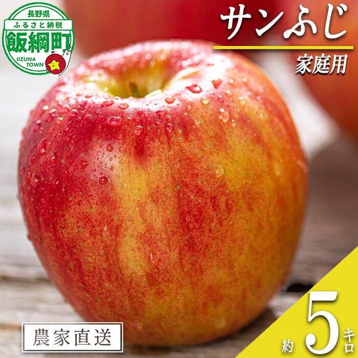 【ふるさと納税】 りんご サンふじ 5kg 家庭用 相澤農園 沖縄県への配送不可 〔 果物 フルーツ 林檎 長野 予約 農家直送 5キロ 15000円 〕【令和7年度収穫分】 発送：2025年11月中旬〜