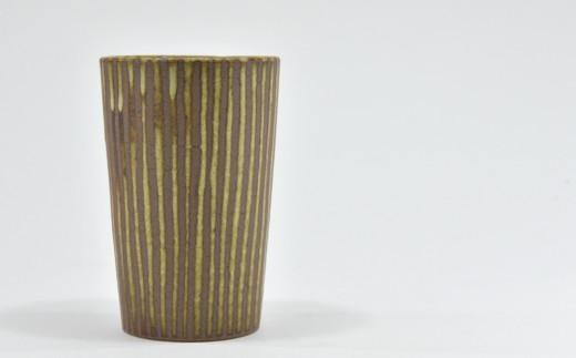 【ふるさと納税】 京焼 ビアグラス 遙白釉 木賊紋 （ ピスタチオグリーン） 1個 飲み物 コップ 緑 グリーン レンジ 食洗器 OK カップ 食器 焼き物 贈答 ギフト プレゼント