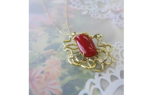 珊瑚職人館の珊瑚のペンダント25