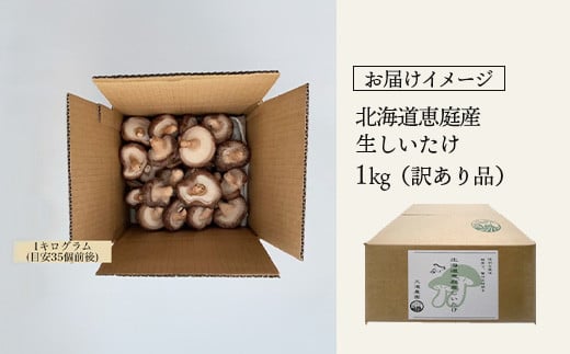 《数量限定》北海道恵庭産生しいたけ1kg（訳あり品）