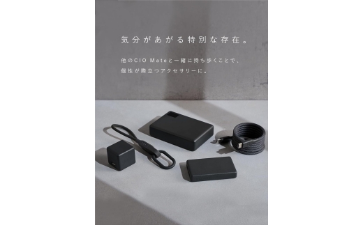 CIO 充電器 小型 急速充電 コンセント タイプC iPhone iPad Mate Charger 003 ライトブラック｜小型 軽量 おしゃれ 便利 [2697]