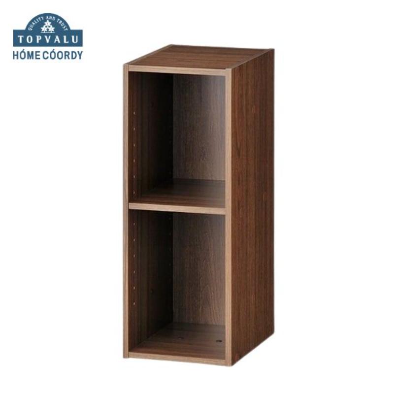 【ふるさと納税】ホームコーディ　積み重ねできるカラーボックス スリム2段　ブラウン イオンリテール 家具