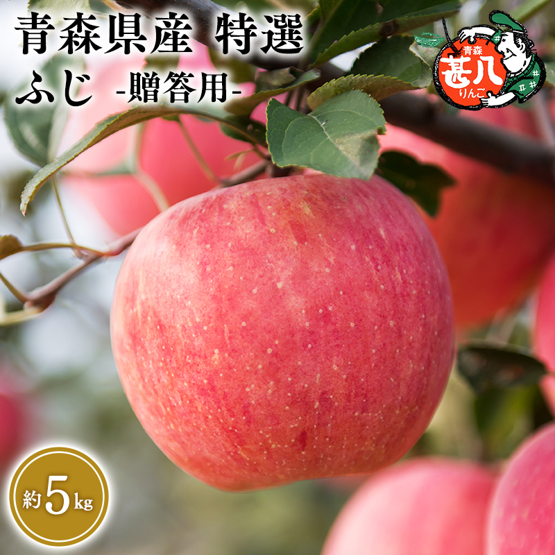 ５～７月発送　特選　甚八りんごふじ5kg　【マルジンサンアップル　5月　6月　7月　青森県産　平川市　りんご　ふじ　5kg　特選　贈答用】